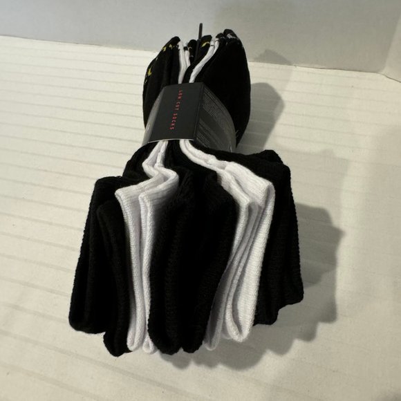 Black/White-Spyder Low Cut Socks-5 Pairs-Mens 6-12 - Picture 4 of 7